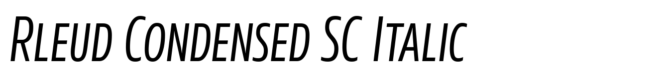 Rleud Condensed SC Italic